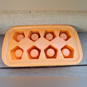 Wilton 8-Cavity Round Silicone Shot Glass Mold Orange Halloween Spiders Ice Cube